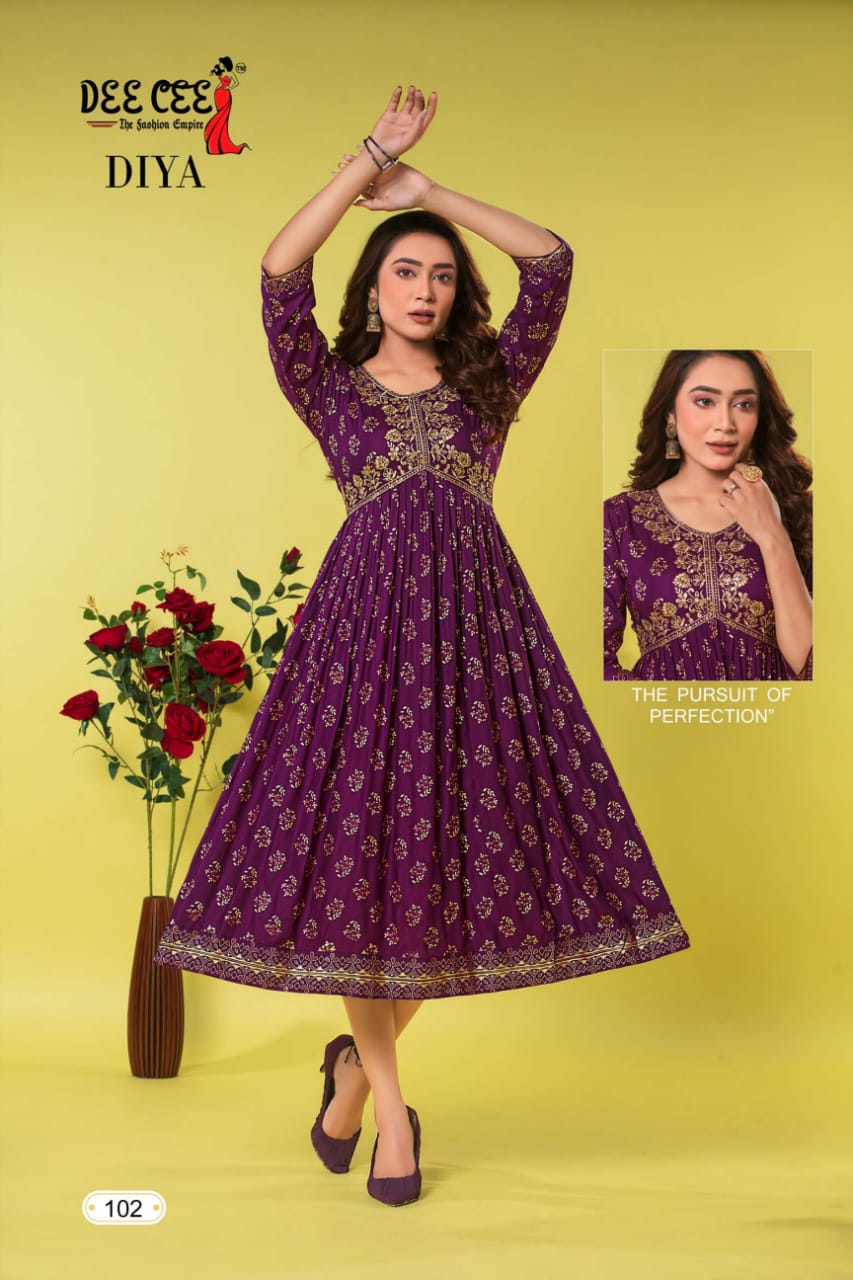 Dee Cee Diya Alia Cut Designer Kurtis Catalog